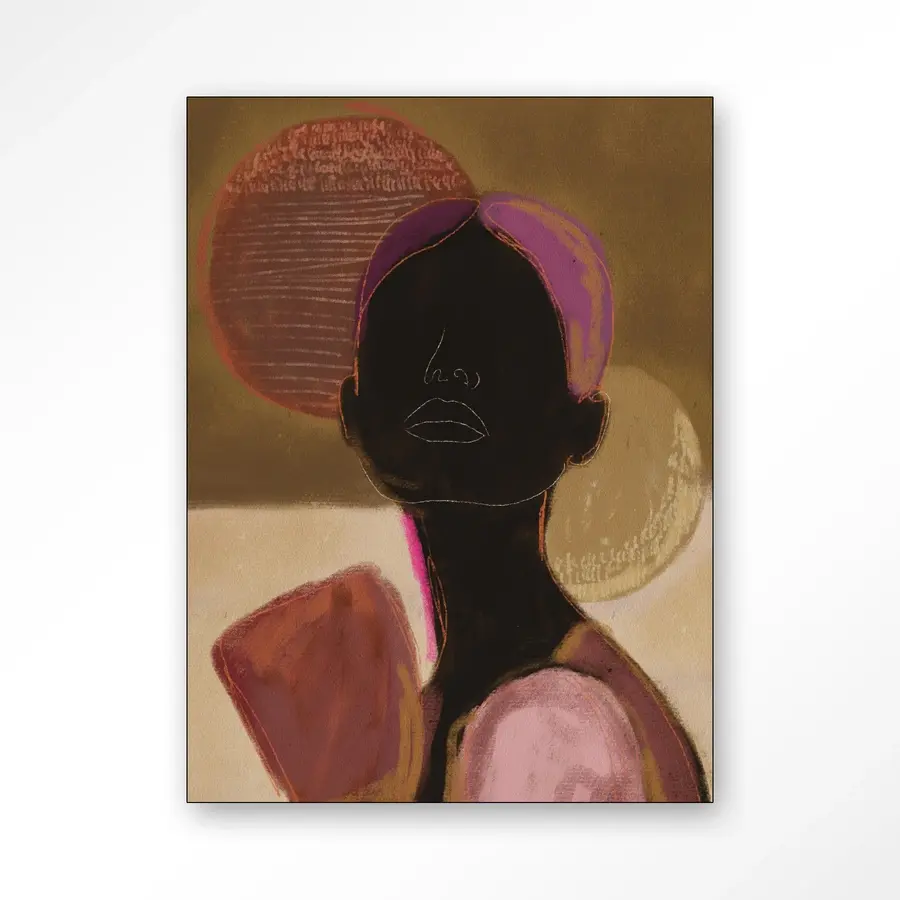 Urban Cotton 25090-silhouette-lady-2-wandkleed-frame